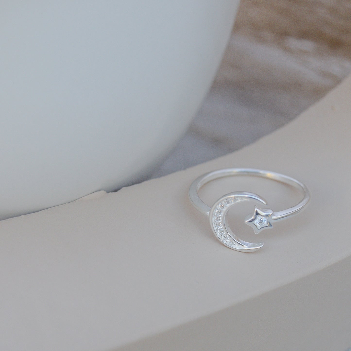 Sterling Luna Ring