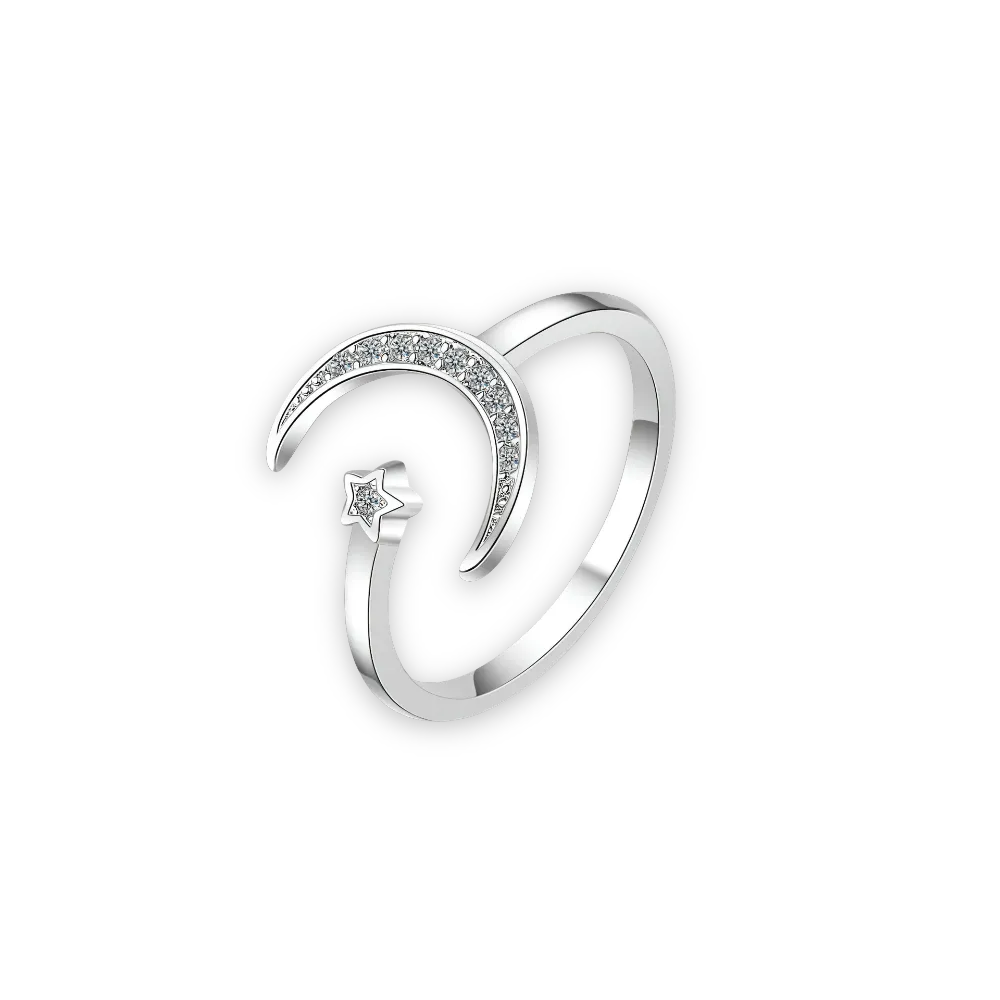 Sterling Luna Ring